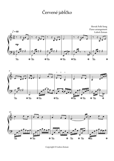 Cervene jablcko (arr. Lubos Zeman)