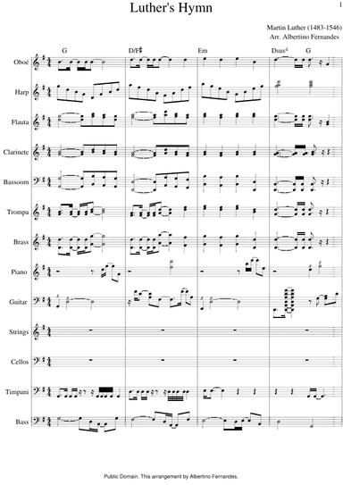 Luther's Hymn - Score Only (arr. Albertino Fernandes)