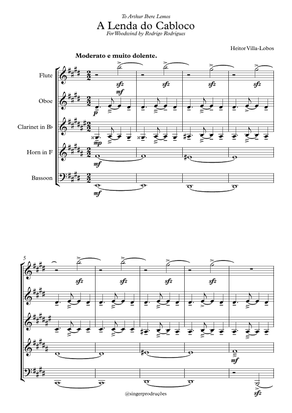 The Legend of Caboclo (arr. Rodrigo Rodrigues)