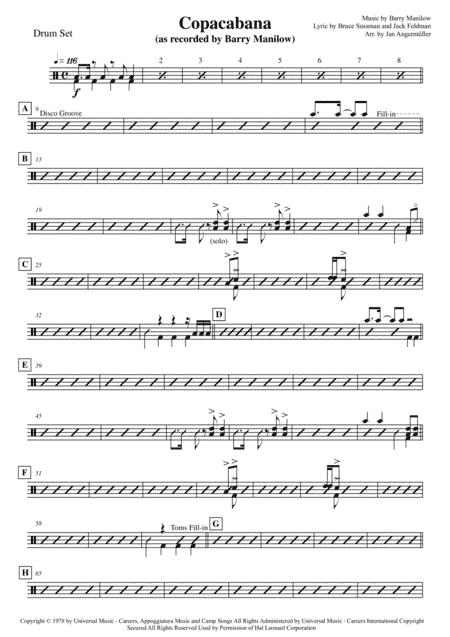 Copacabana (At The Copa) (arr. Jan Angermüller)