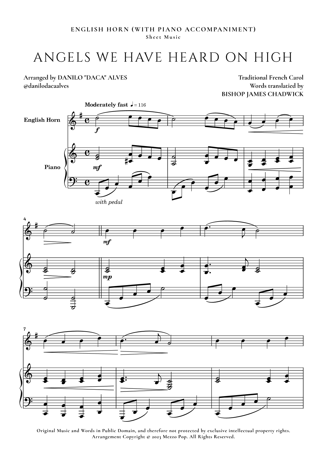Angels We Have Heard On High (arr. Danilo "Daca" Alves)