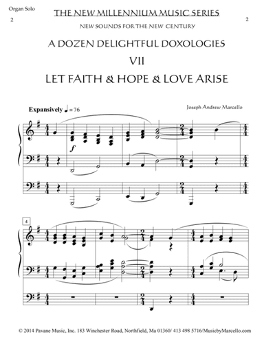 Delightful Doxology VI - 'From All That Dwell Beneath the Skies' - Organ - Key of G (arr. Pavane Music, Inc.)