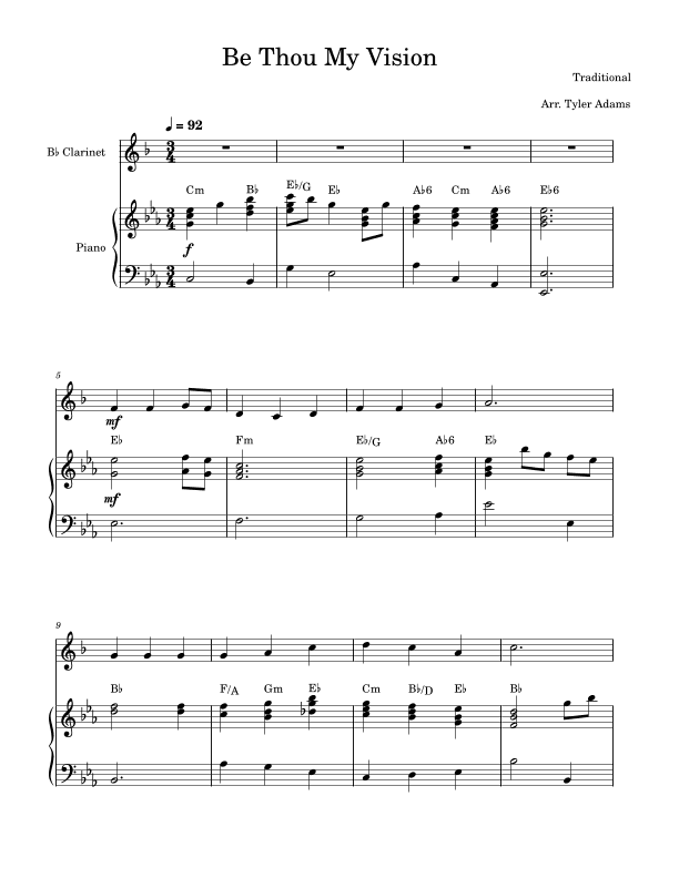 Be Thou My Vision (arr. Tyler Adams)