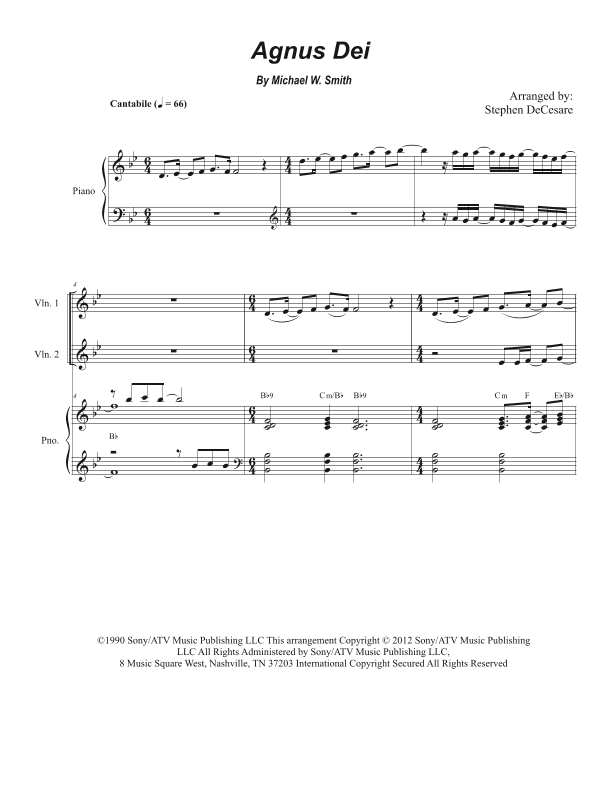 Agnus Dei (arr. Stephen DeCesare)