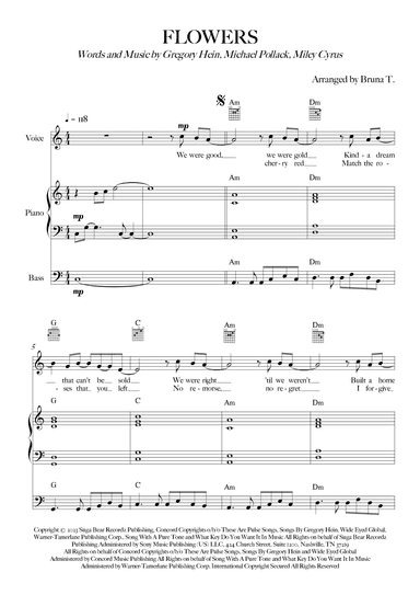 Flowers (arr. Bruna T.)