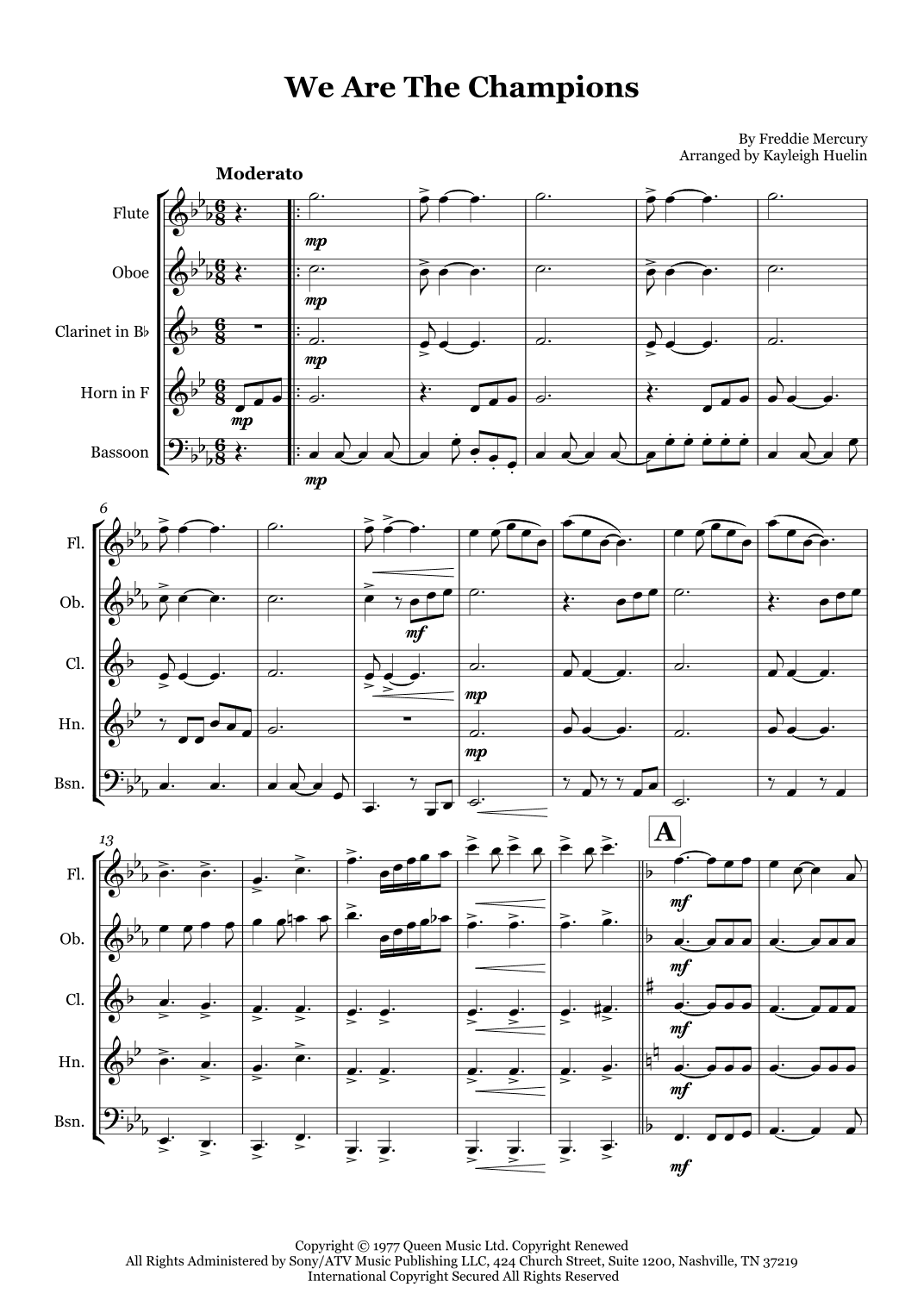 We Are The Champions (arr. Kayleigh Huelin)