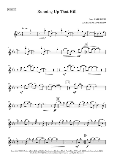 Running Up That Hill (arr. Fernando Britto)
