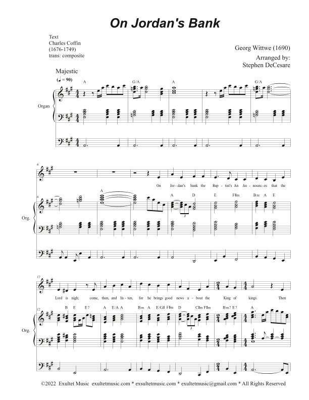 On Jordan's Bank (Unison choir) (arr. Stephen DeCesare)