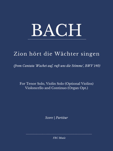 Zion hört die Wächter singen (Cantata 'Wachet auf, ruft uns die Stimme', BWV 140) for Tenor Solo (arr. Flavio Regis Cunha)