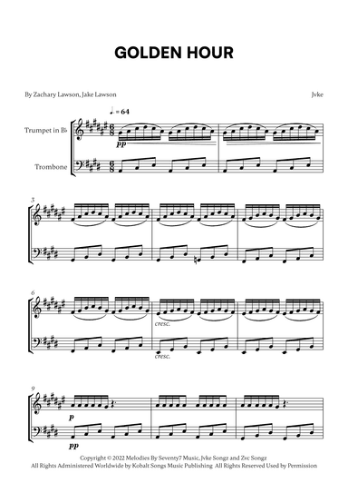 Golden Hour (arr. Cadenza Editions)
