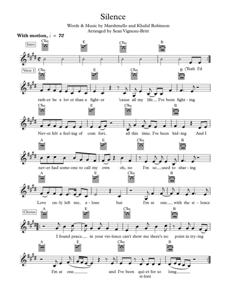 Silence (arr. Sean Vigneau-Britt)