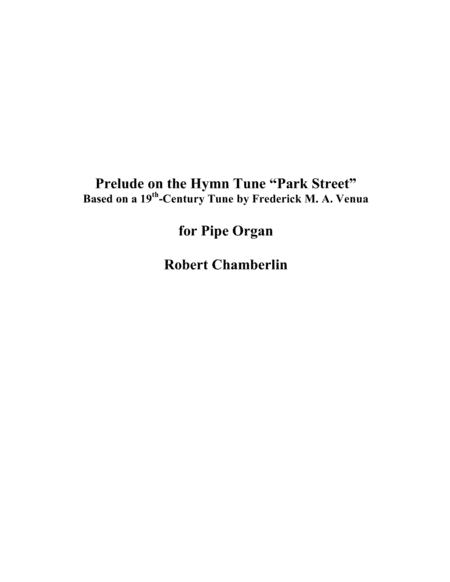 Prelude on the Hymn Tune "Park Street" (arr. Robert Chamberlin)