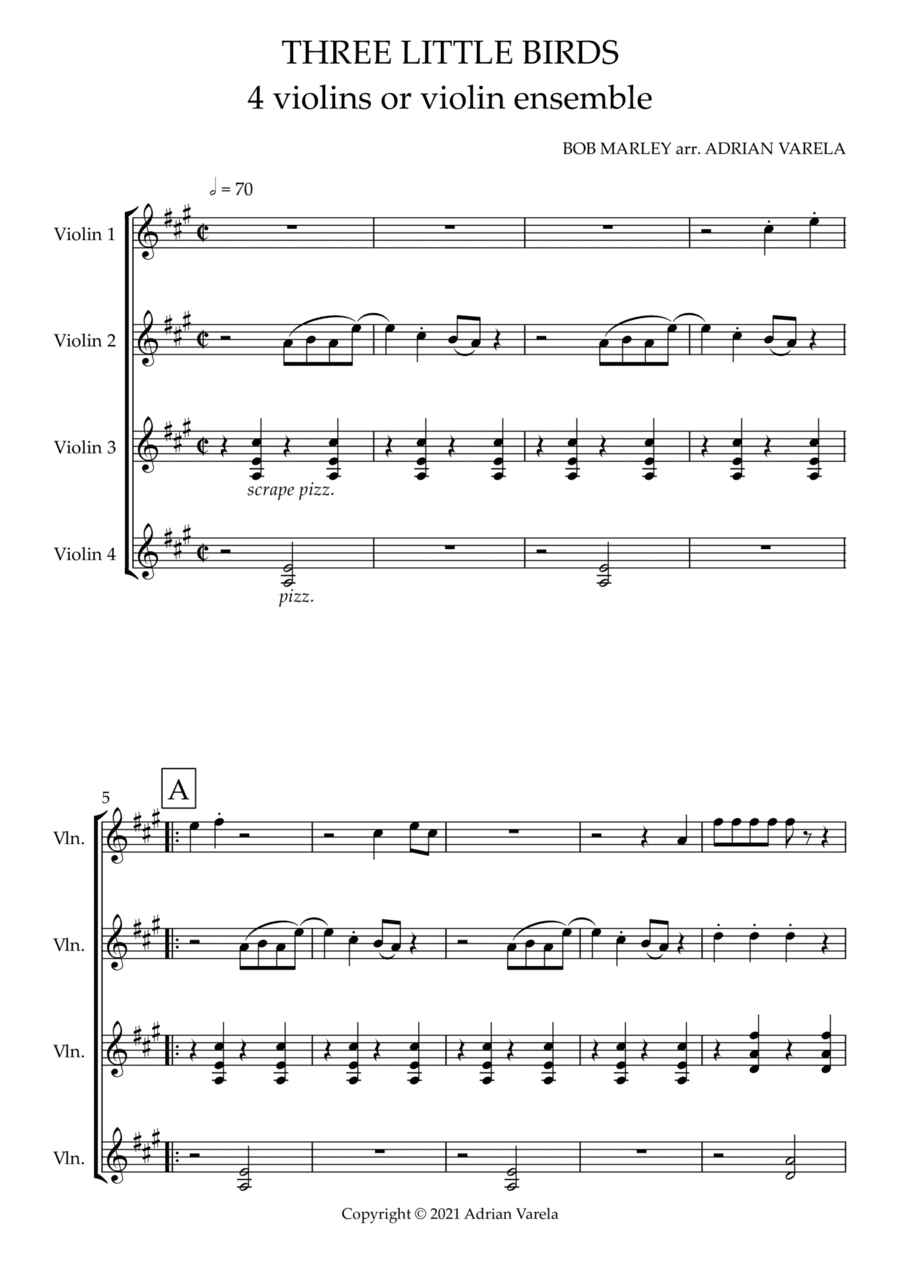 Three Little Birds (arr. Adrian Varela)
