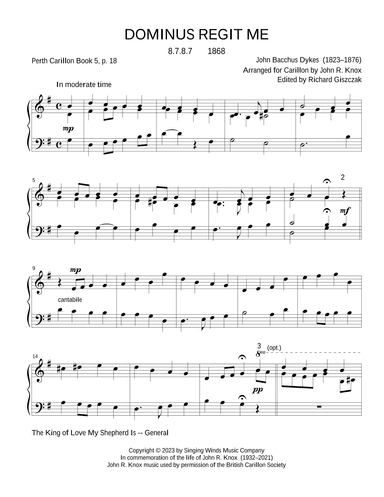 DOMINUS REGIT ME (arr. John R. Knox & Richard Giszczak)