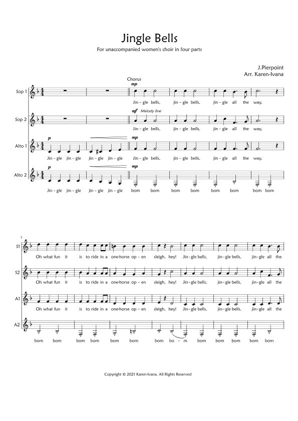 Jingle Bells (arr. Karen Ivana)