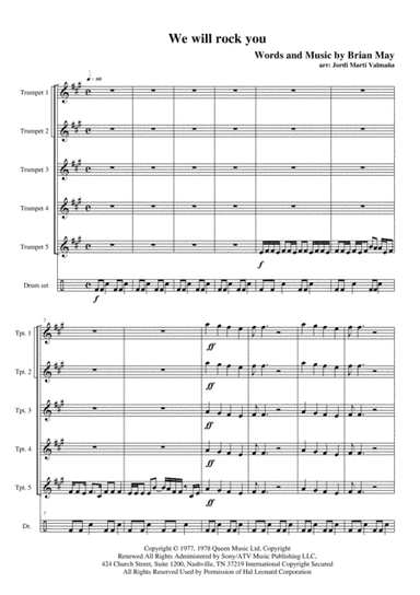 We Will Rock You (arr. JORDI MARTI)