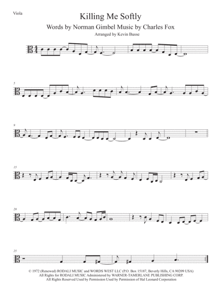 Killing Me Softly With His Song (arr. Kevin Busse)