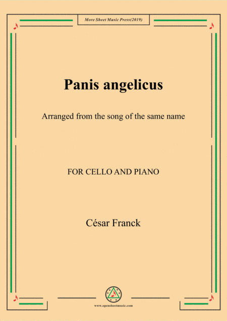 Franck-Panis angelicus,for Cello and Piano (arr. MSM)