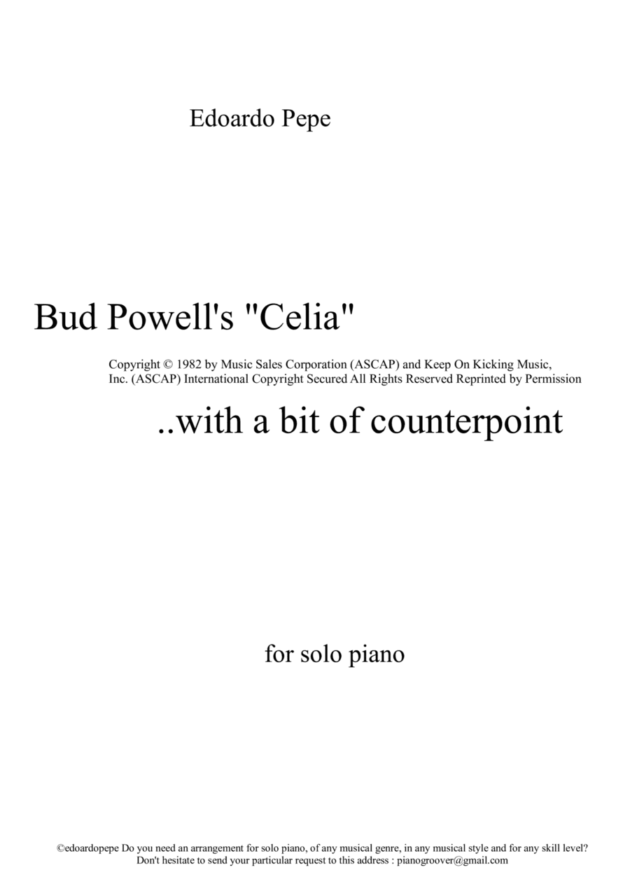 Celia (arr. Edoardo Pepe)