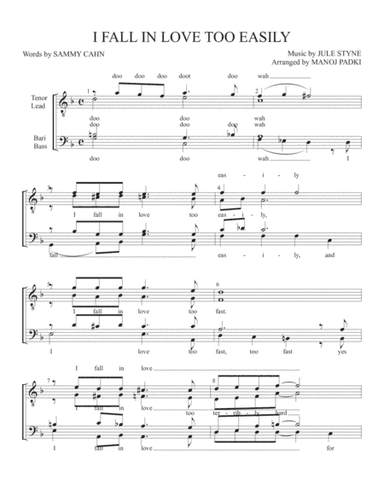 I Fall In Love Too Easily (arr. Manoj Padki)