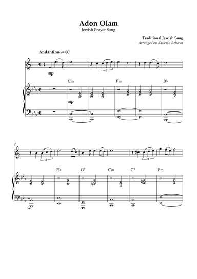 Adon Olam (Eternal Master) (arr. Kaiserin Rebecca)