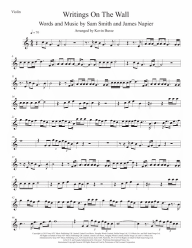 Writing's On The Wall from the film SPECTRE (arr. Kevin Busse)