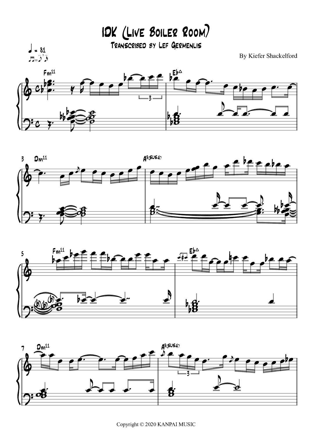 Idk (arr. Lef Germenlis)