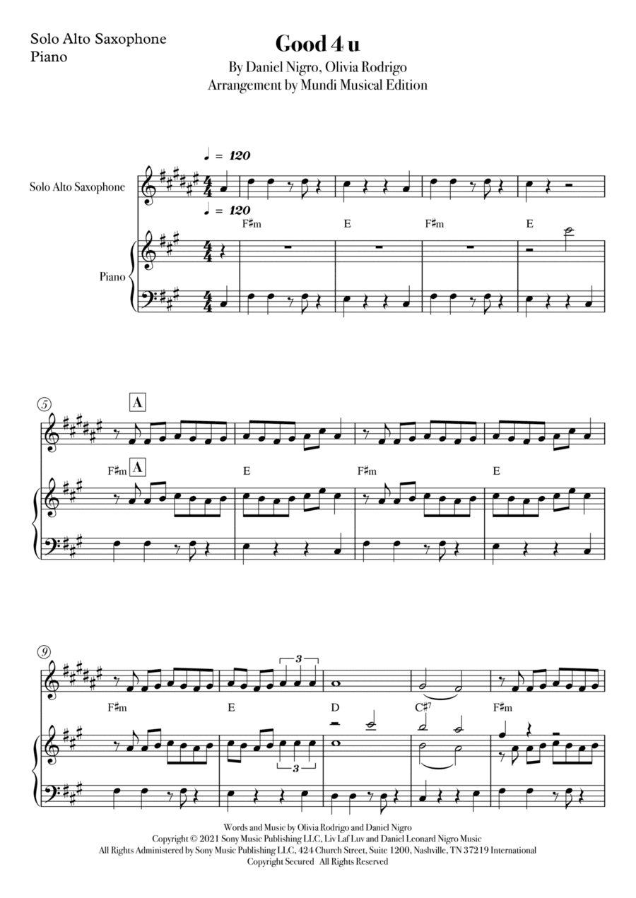 Good 4 U (arr. Mundi Musical Edition)