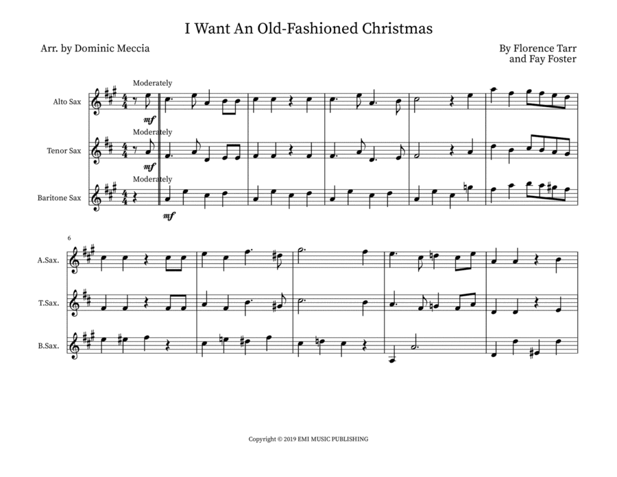 I Want An Old-fashioned Christmas (arr. Dominic Meccia)