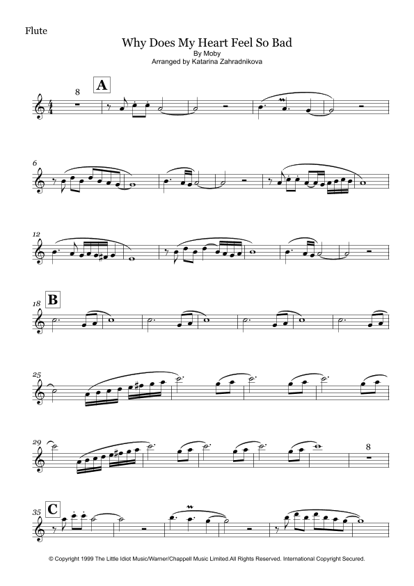 Why Does My Heart Feel So Bad? (arr. Katarina Zahradnikova)