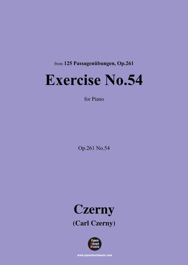 C. Czerny-Exercise No.54,Op.261 No.54 (arr. OSM Press)