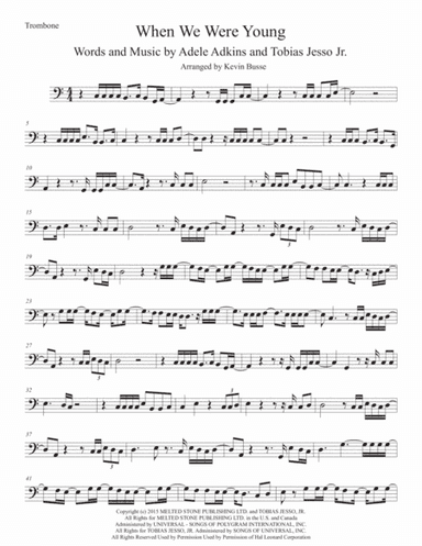 When We Were Young (arr. Kevin Busse)