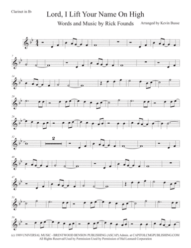 Lord, I Lift Your Name On High (arr. Kevin Busse)