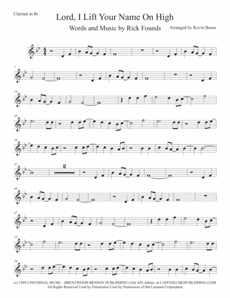 Lord, I Lift Your Name On High (arr. Kevin Busse)
