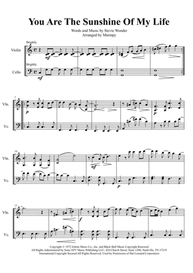 You Are The Sunshine Of My Life (arr. Marmpy)