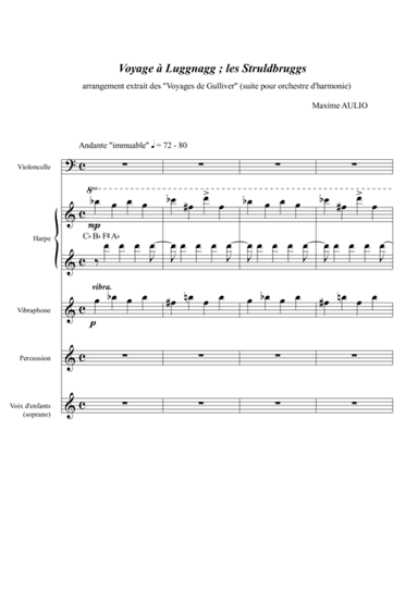 Voyage to Luggnagg (from Gulliver's Travels), for young musicians - score and parts
