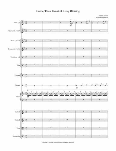Come Thou Fount of Every Blessing - Orchestra Feature (arr. Andrew Duncan)