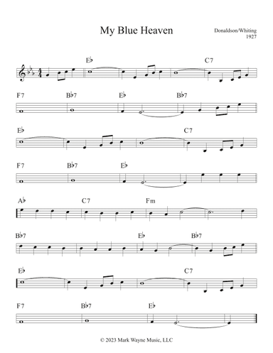 My Blue Heaven (arr. Mark W. Huxhold)