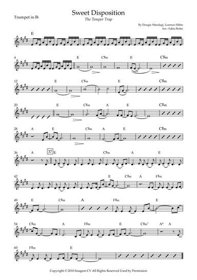 Sweet Disposition (arr. Fabio Britto)