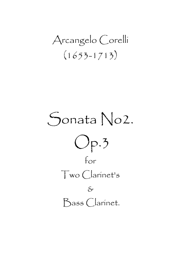 Sonata No.2 Op.3 (arr. Spence Bundy)