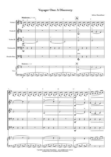 Voyager One: A Discovery, for String Orchestra, by Adrian Mansukhani
