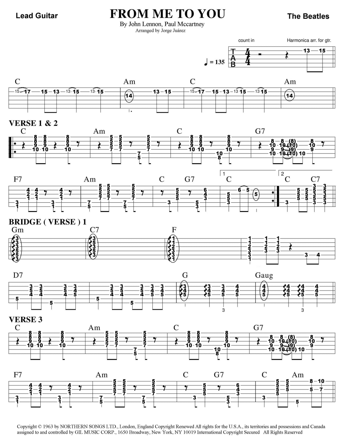From Me To You (arr. Jorge Juárez)