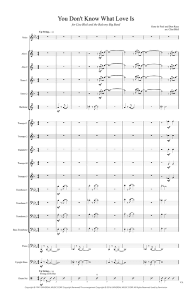 You Don't Know What Love Is (arr. Clint Bleil)