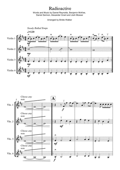 Radioactive (arr. Bridie Walker)