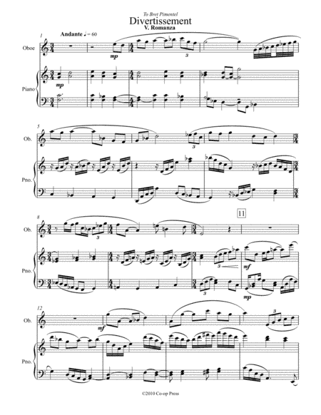 Romanza for Oboe and Piano