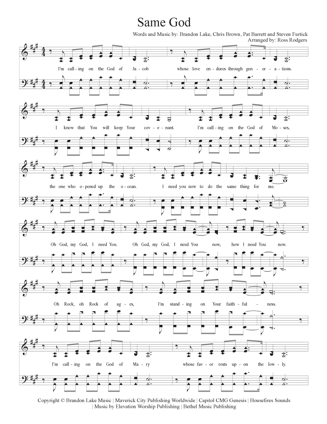 Same God (arr. Ross Rodgers)