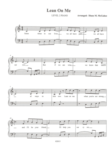 Lean On Me (arr. Diane M. McGahee)