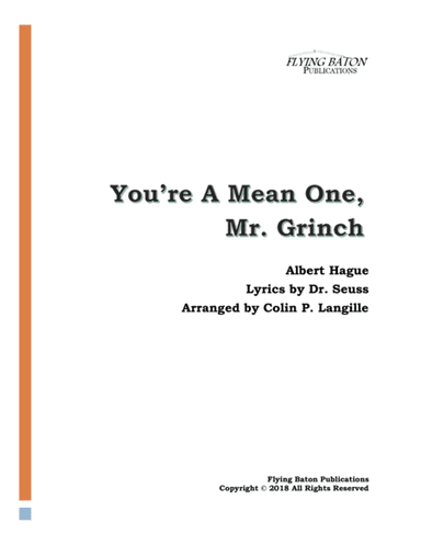 You're A Mean One, Mr. Grinch (arr. Colin P. Langille)