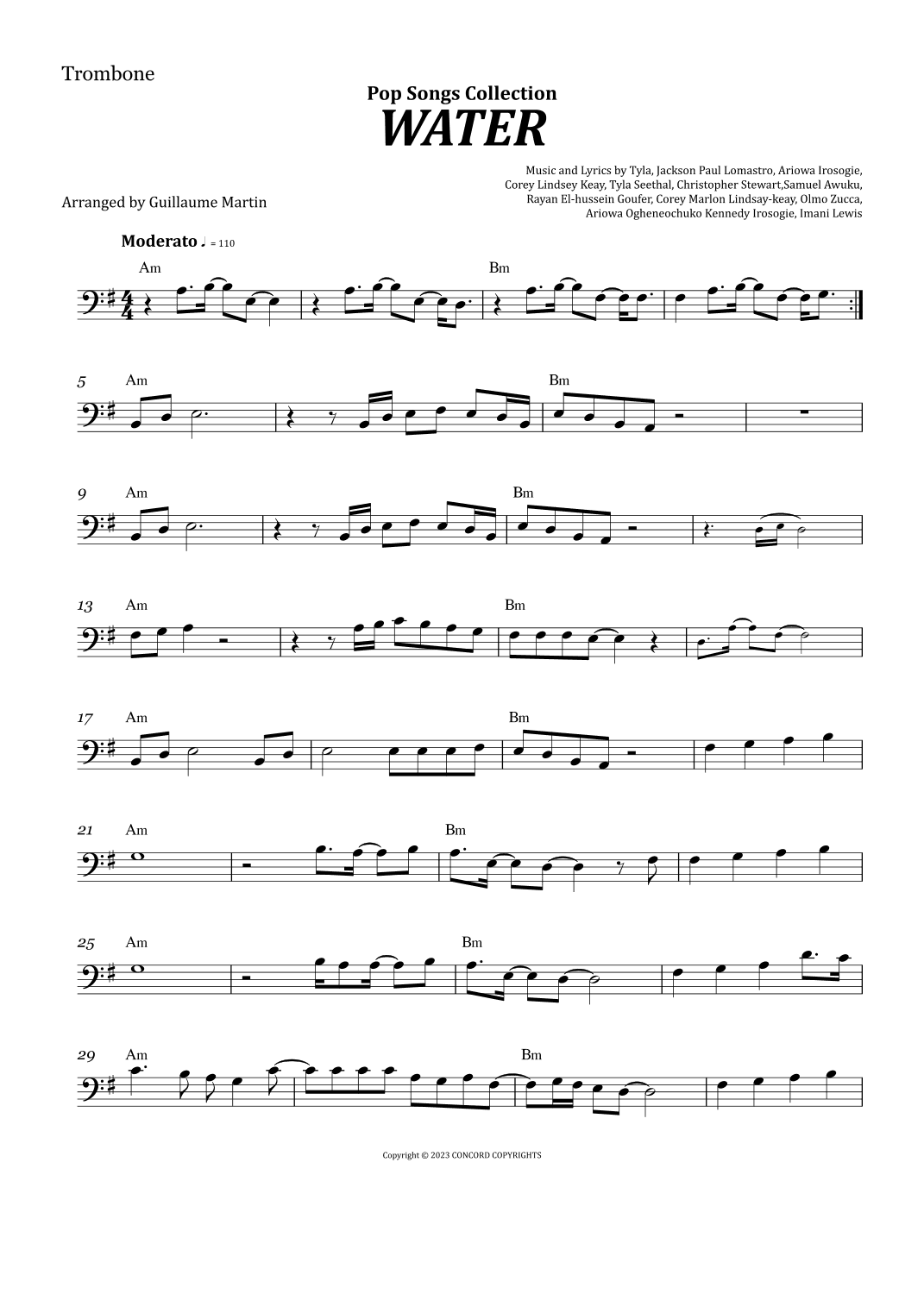Water (arr. Guillaume Martin)