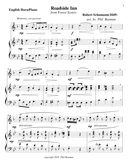 Roadside Inn - Schumann- English Horn-Piano (arr. Phil Beaman)